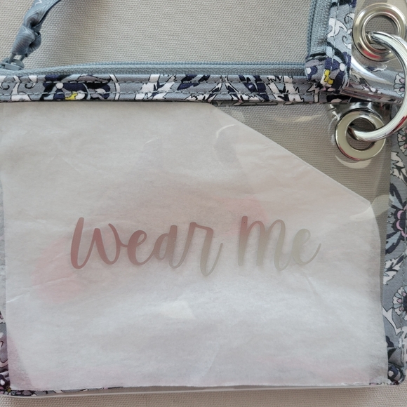 Vera Bradley Clear See through Pouch Wash Me Wear Me Travel Bag-Plaza Tile - Picture 2 of 4